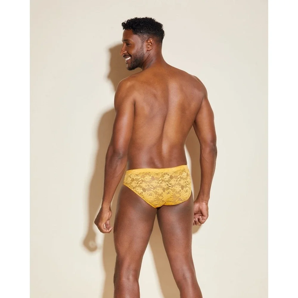 Cosabella Never Say Never Men's Comfort Micro Brief Mango Lace Size M